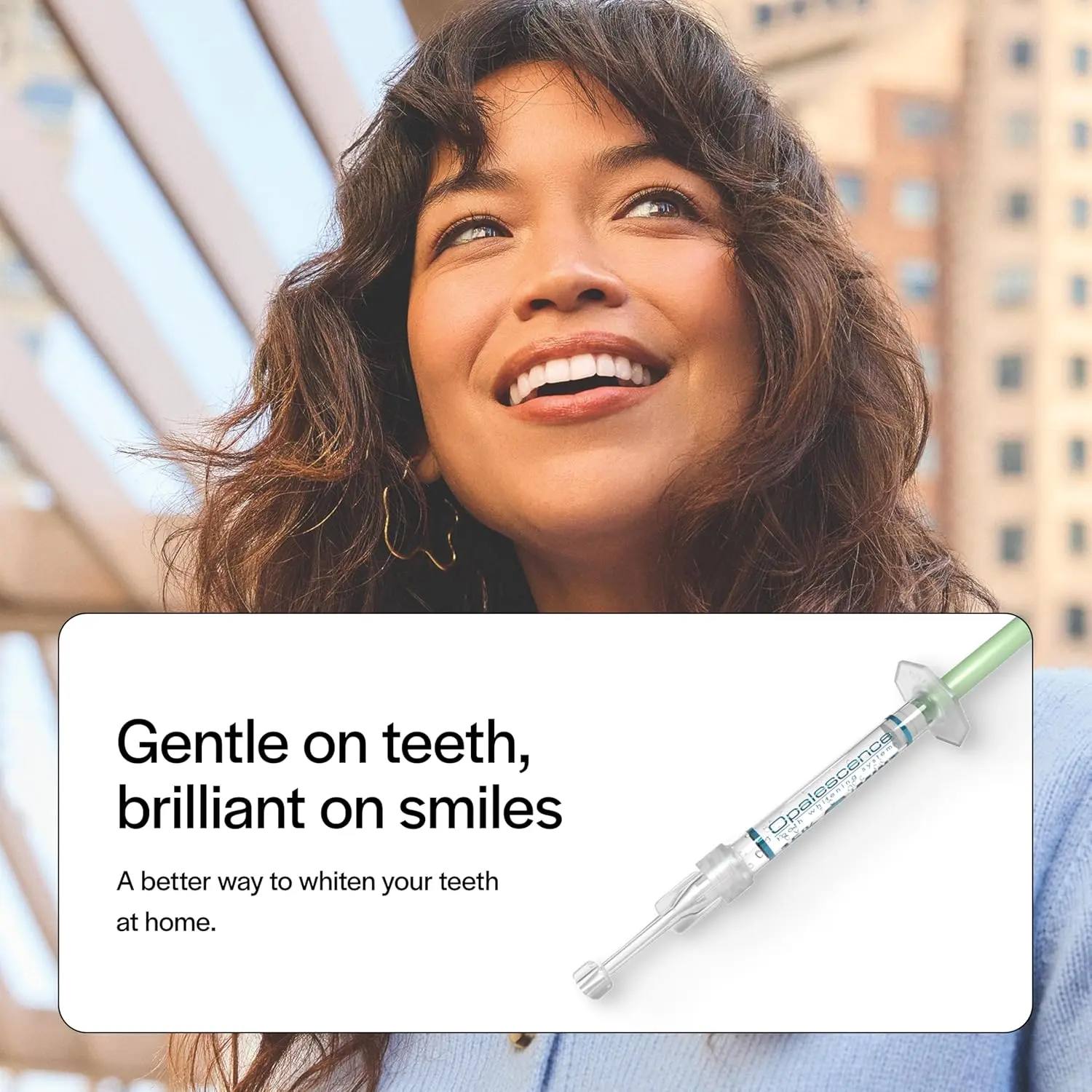 Four Opalescence PF 15% mint flavored teeth whitening syringes, properly packaged for convenient and effective at-home use.