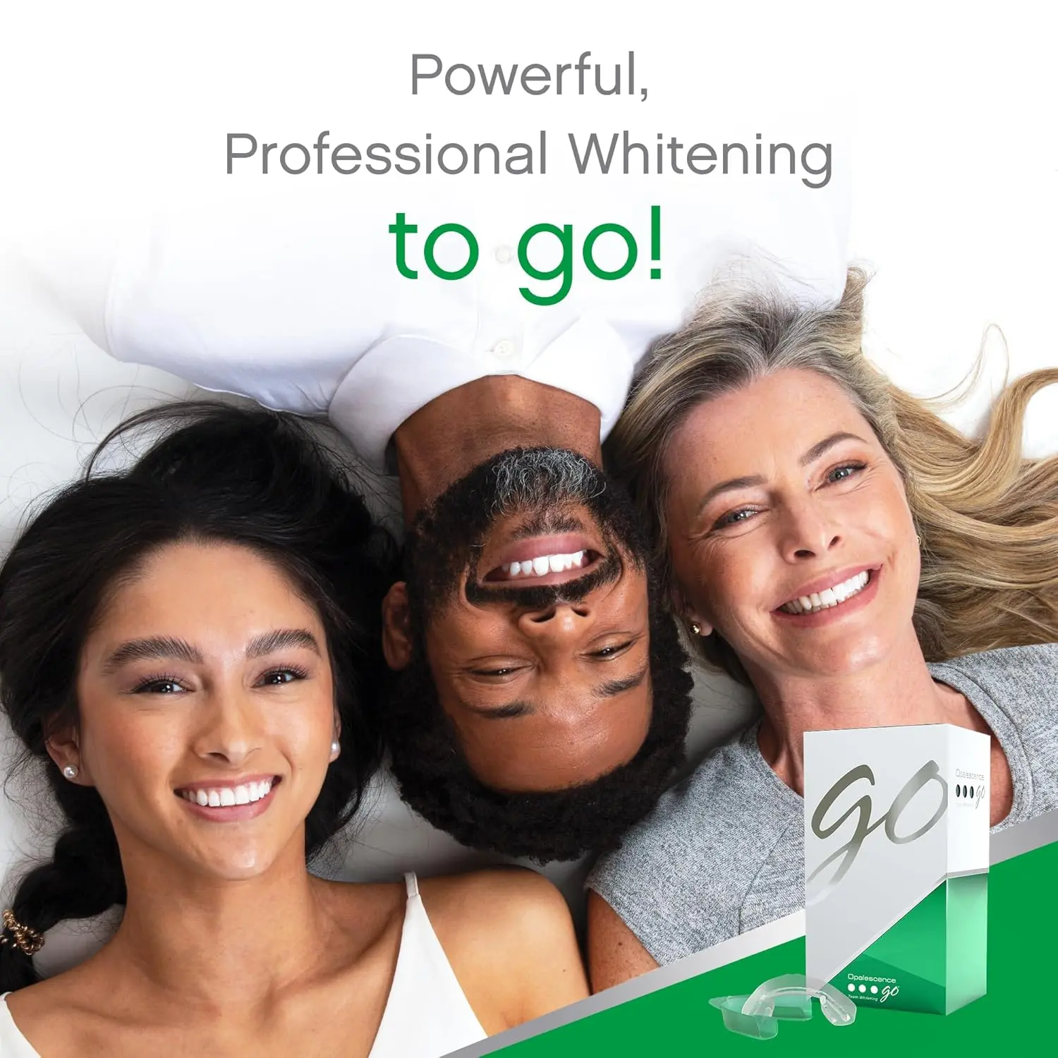 Opalescence Go 10% hydrogen peroxide prefilled teeth whitening trays kit bundled with Opalescence Whitening Toothpaste in Original Cool Mint flavor.