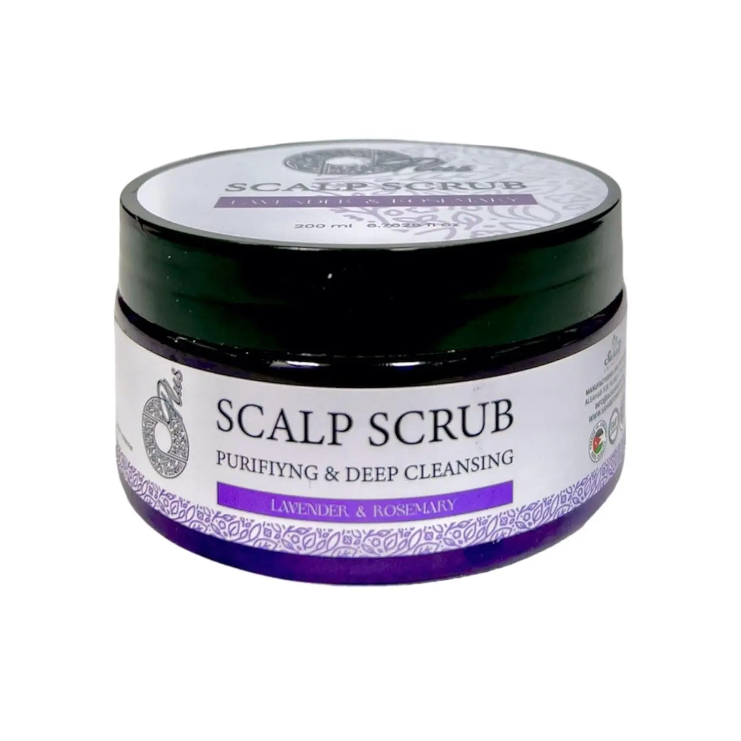 Oplus scalp scrub with rosemary and lavender extracts for deep cleansing and healthy hair.