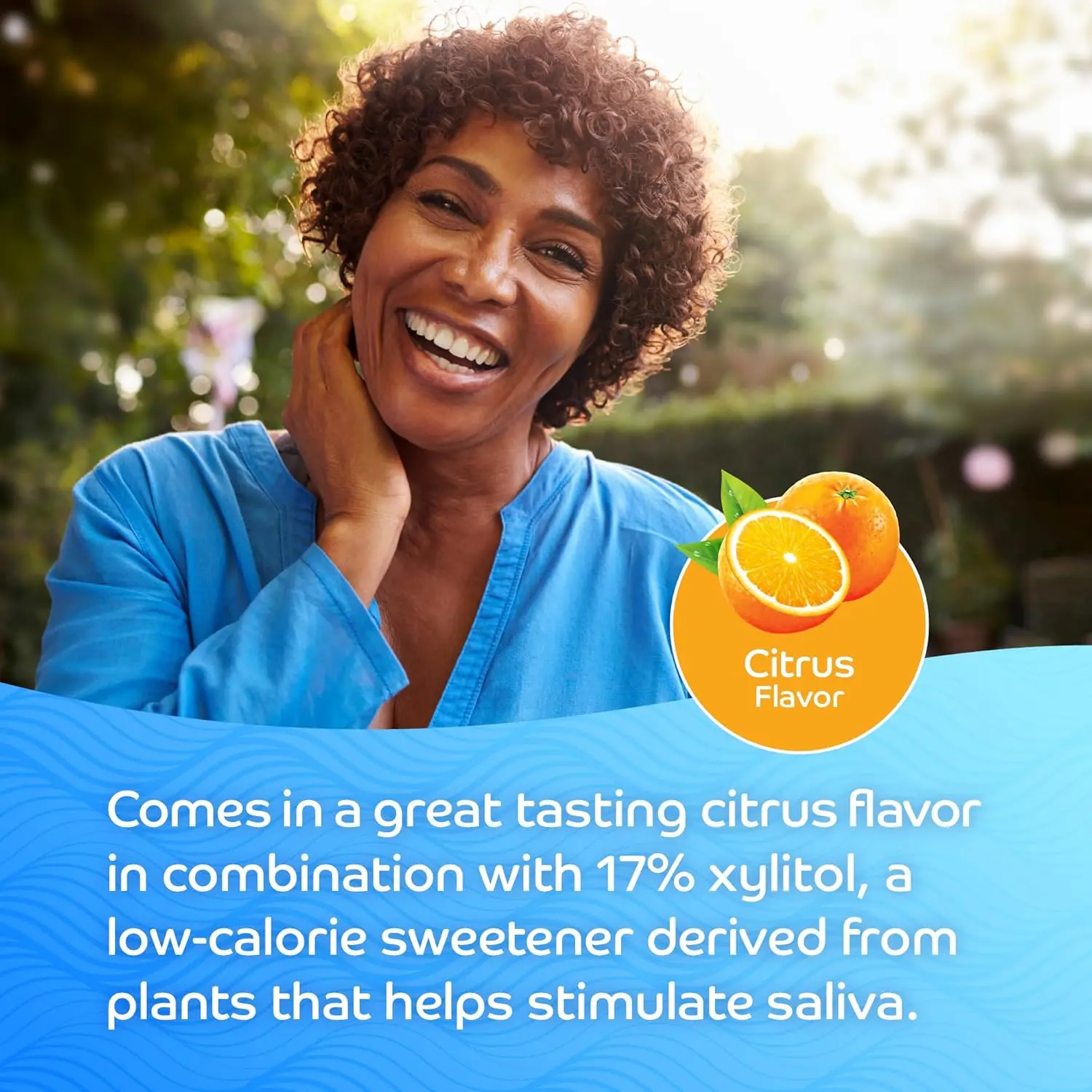 A tube of OraCoat XyliGel, a sugar substitute designed to alleviate dry mouth.