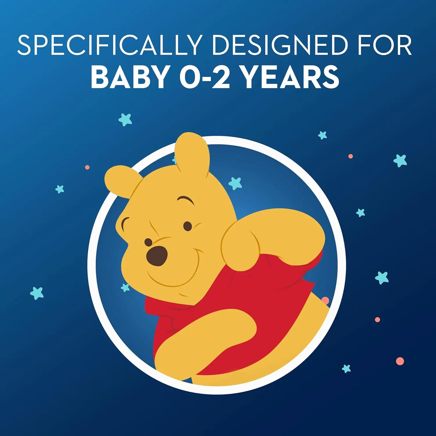 Oral-B Baby Winnie the Pooh toothpaste designed for babies 0-2 years, sugar-free with mild fruit flavor to gently clean and protect from cavities while encouraging healthy habits.