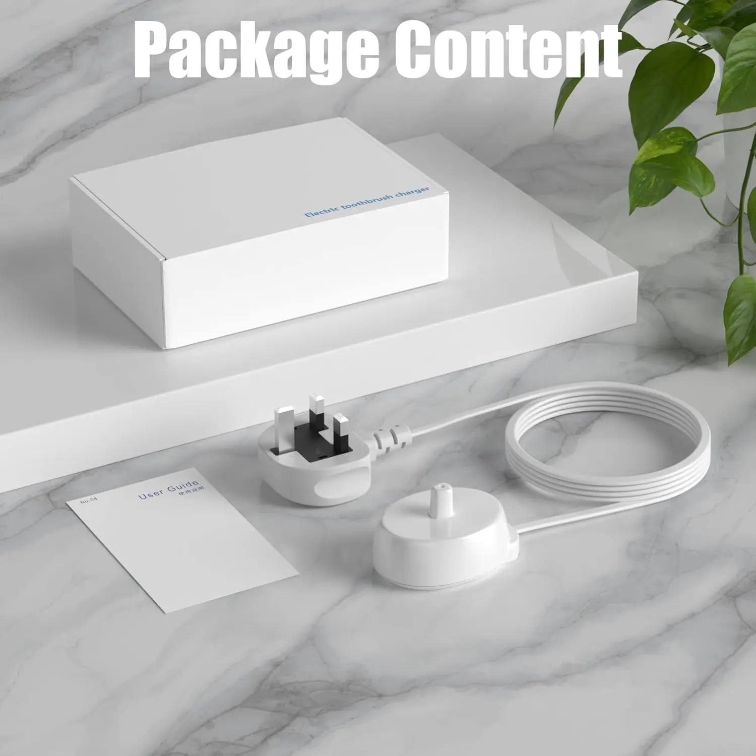 This is a replacement charger compatible with Oral-B Vitality Pro, iO series, and other Oral-B electric toothbrushes, providing inductive, waterproof charging for home or travel.