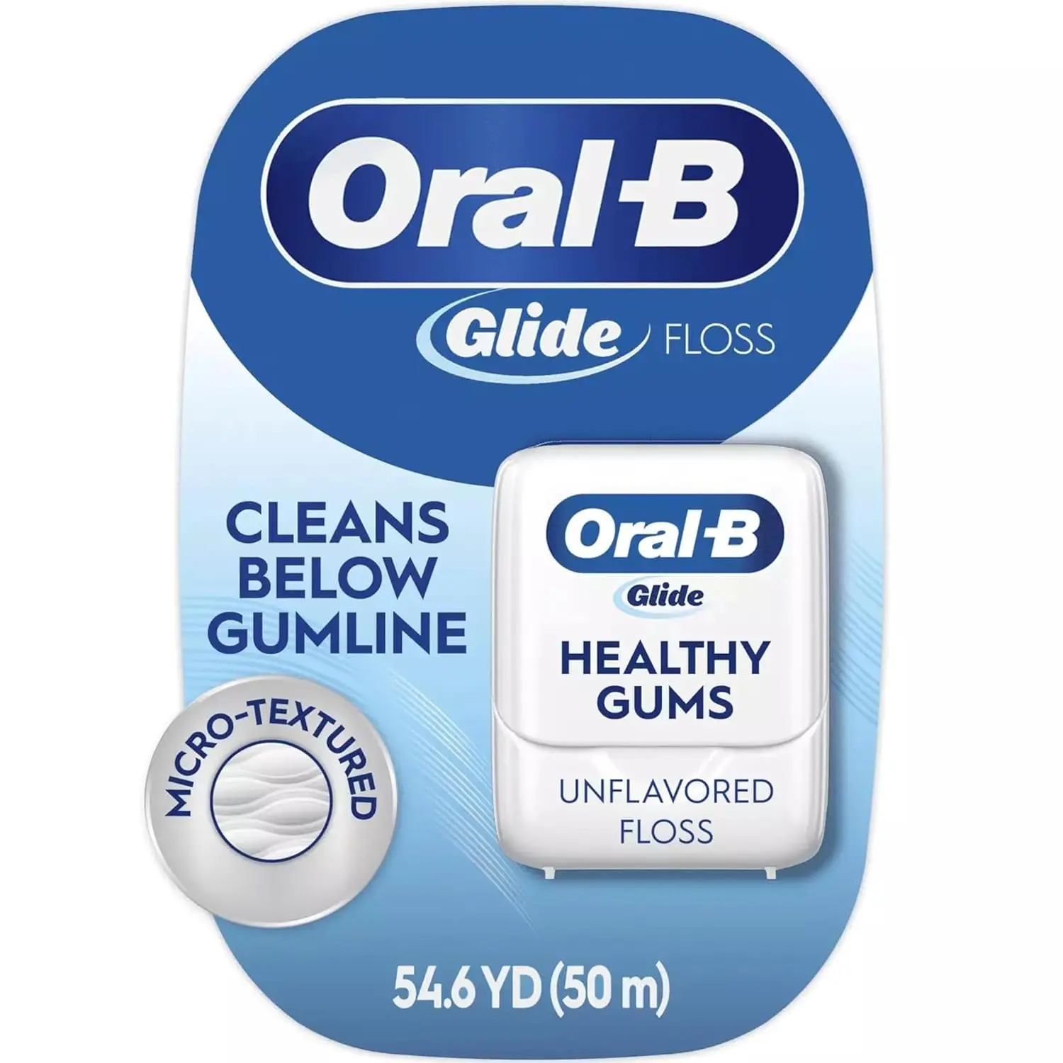 Oral-B Glide Pro-Health floss effectively removes plaque with its shred-resistant and silky-smooth texture.