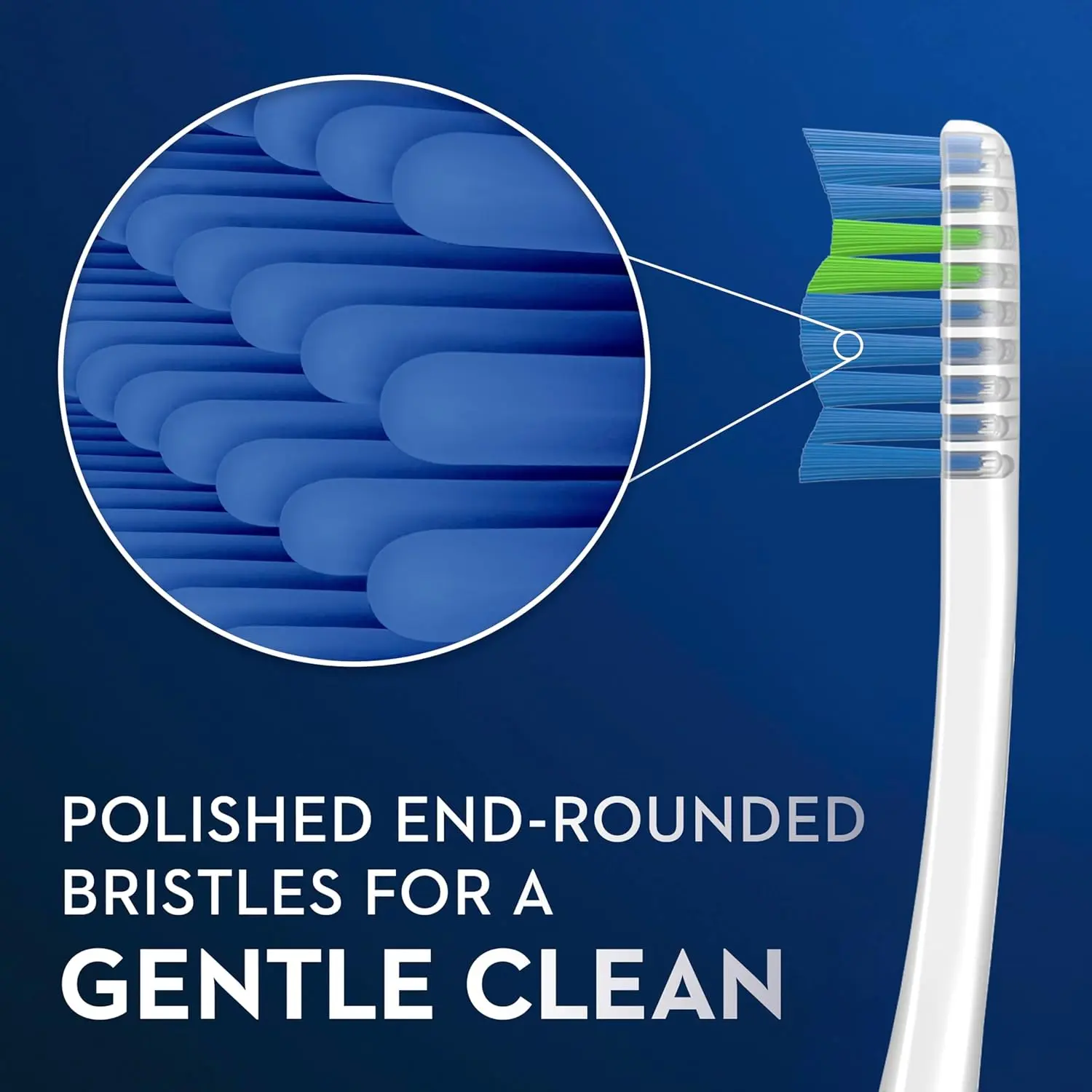 This image shows a 2-pack of Oral-B Pro-Expert Max Clean toothbrushes with CrissCross bristles that remove up to 99% of plaque in hard-to-reach areas, as recommended by dentists.