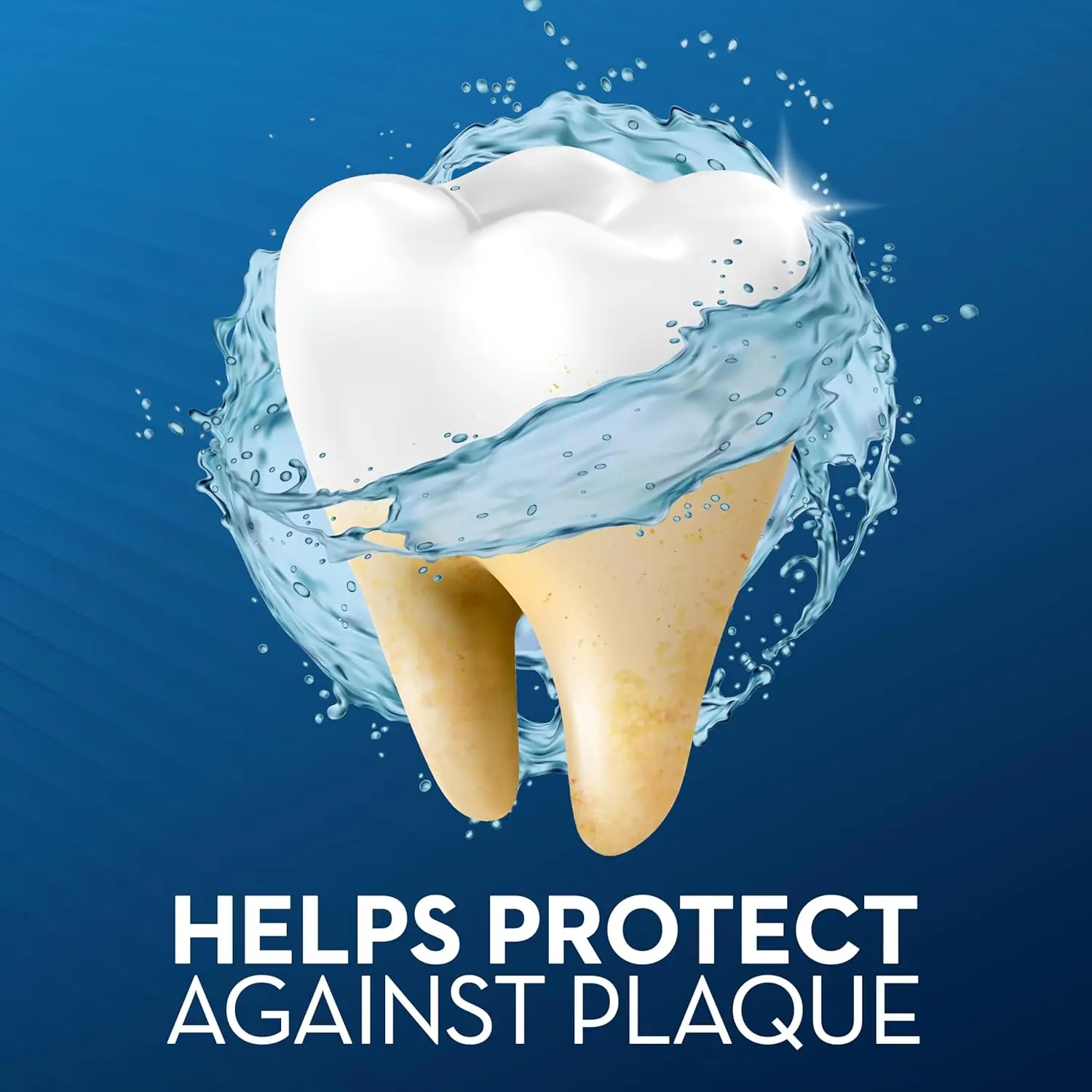 Oral-B Pro-Expert mint mouthwash with fluoride provides 24-hour plaque protection and strengthens teeth.