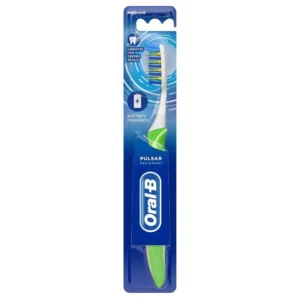 Oral-B Pro-Expert Pulsar toothbrush sweeps away plaque and food, penetrates deep between teeth, and adjusts to the contours of your teeth and gums.