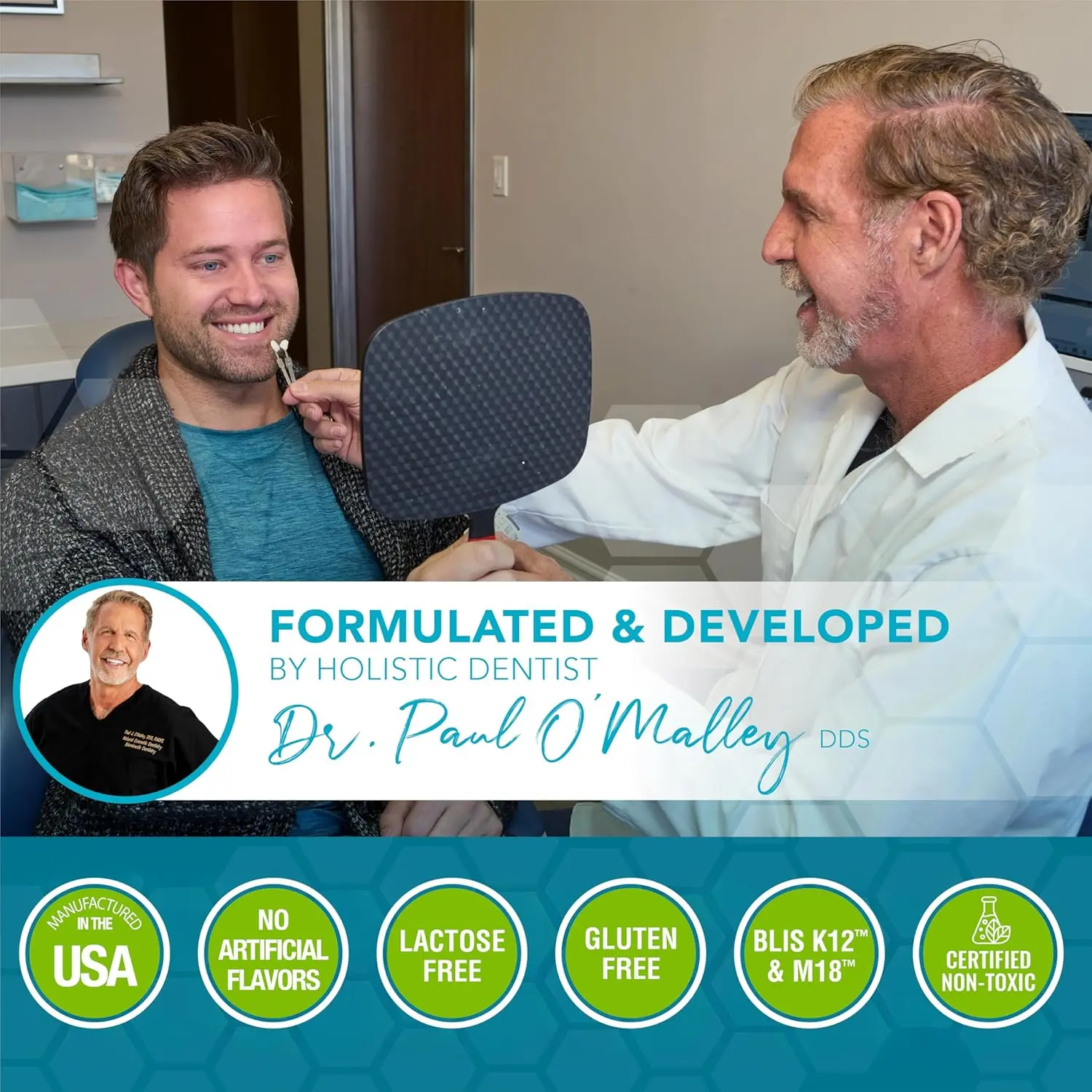 Chewable oral probiotics with BLIS K12 and M18 help fight bad breath, support healthy gums, and promote overall oral health.