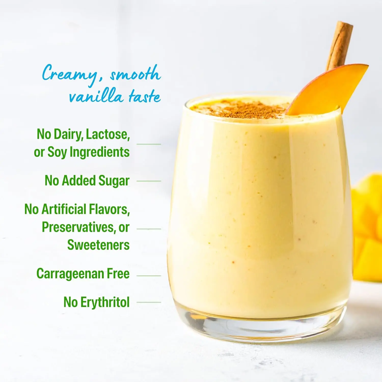 This is a container of Orgain Organic Plant Based Protein Powder in Vanilla Bean flavor, a vegan, gluten-free protein powder with 20 servings per container.