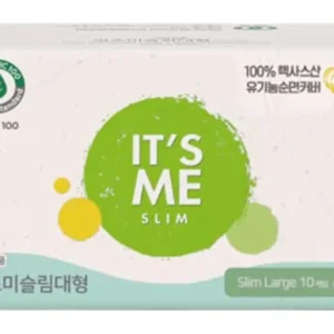 IT'S ME KOREAN premium large sanitary pads made with 100% organic cotton top sheet for sensitive skin, offering protection during menstruation and postpartum.