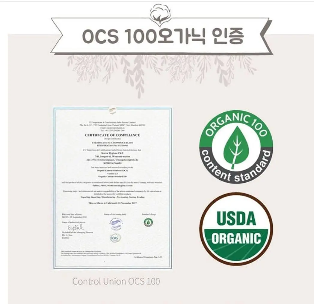 IT'S ME KOREAN premium large sanitary pads made with 100% organic cotton top sheet for sensitive skin, offering protection during menstruation and postpartum.