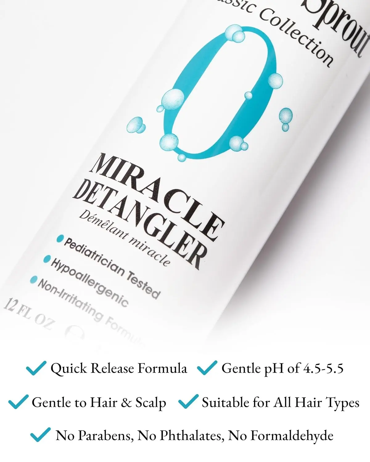 Original Sprout Miracle Detangler spray smooths and untangles hair, leaving it soft and revitalized with moisturizing botanicals like calendula and rosemary.
