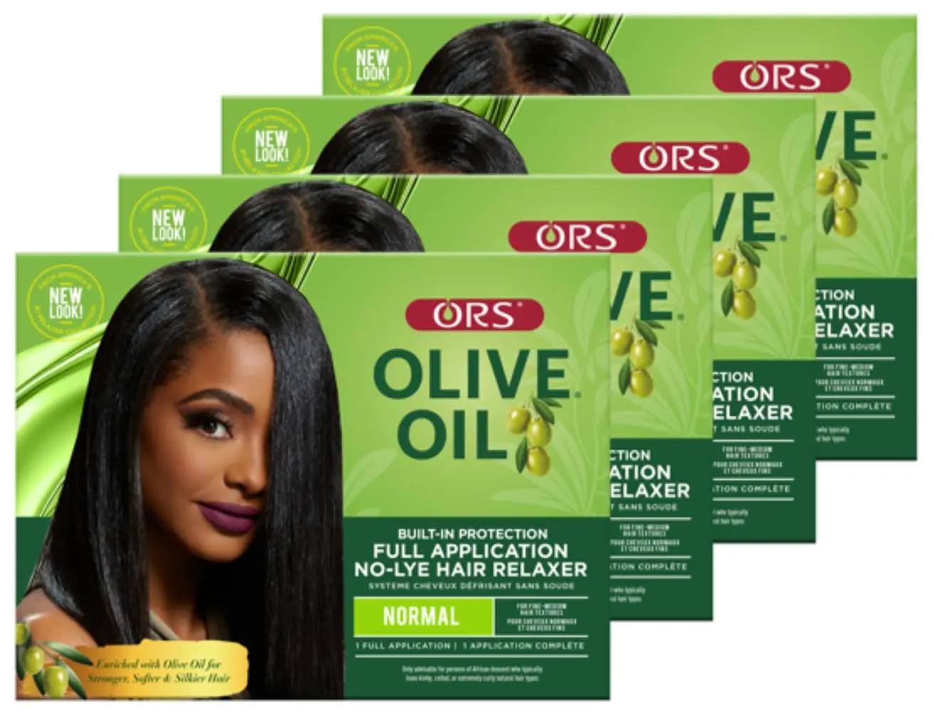 ORS Olive Oil Built-In Protection No-Lye Hair Relaxer gently relaxes and protects normal hair with olive oil, shea butter, and Pequi Oil for manageability, strength, and shine.