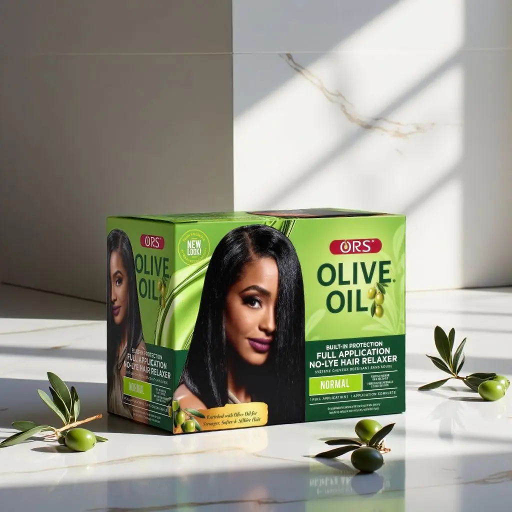 ORS Olive Oil Built-In Protection No-Lye Hair Relaxer gently relaxes and protects normal hair with olive oil, shea butter, and Pequi Oil for manageability, strength, and shine.
