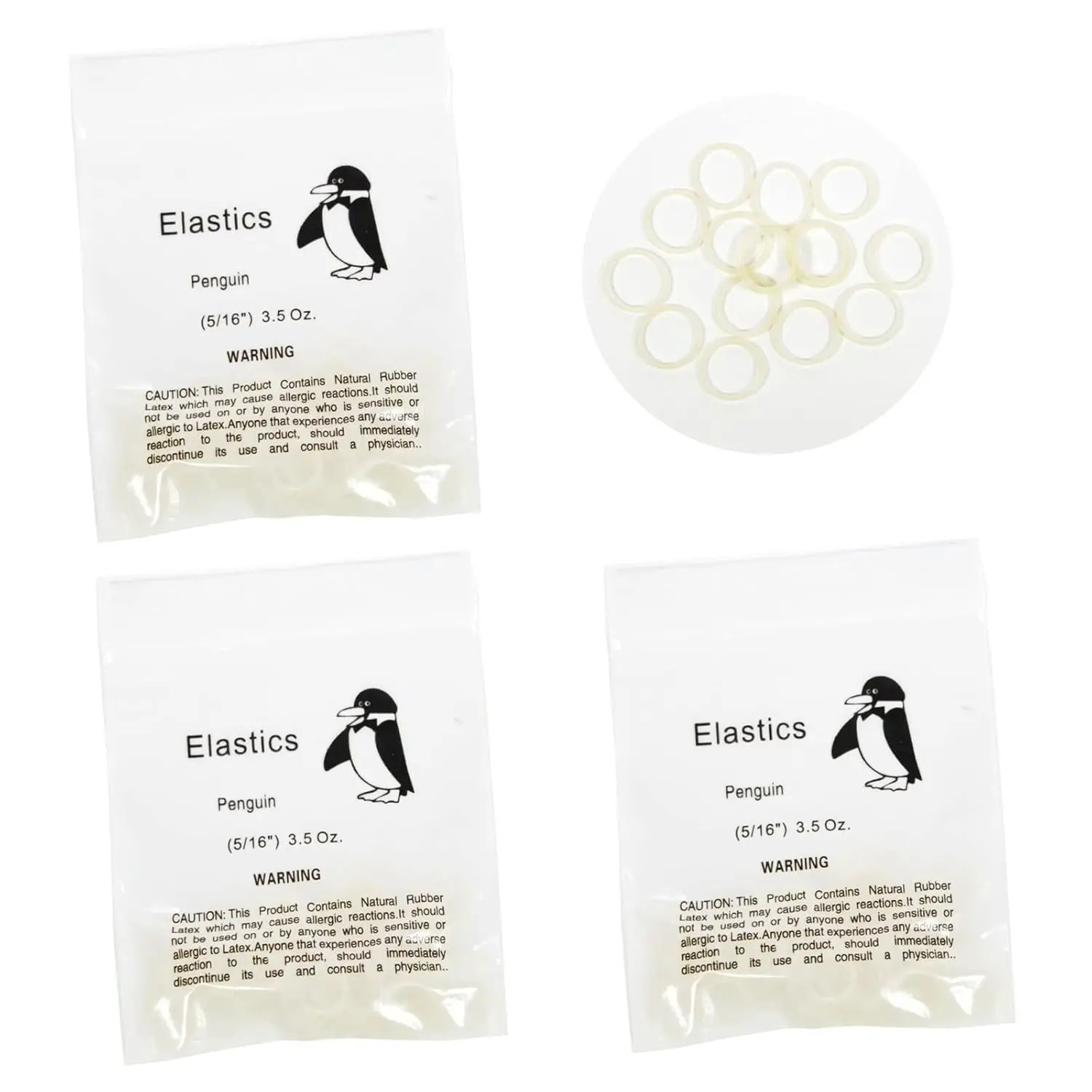 This pack contains 300 medium 3.5oz orthodontic elastic rubber bands, ideal for braces, gap closure, and even pet grooming or hair braiding.