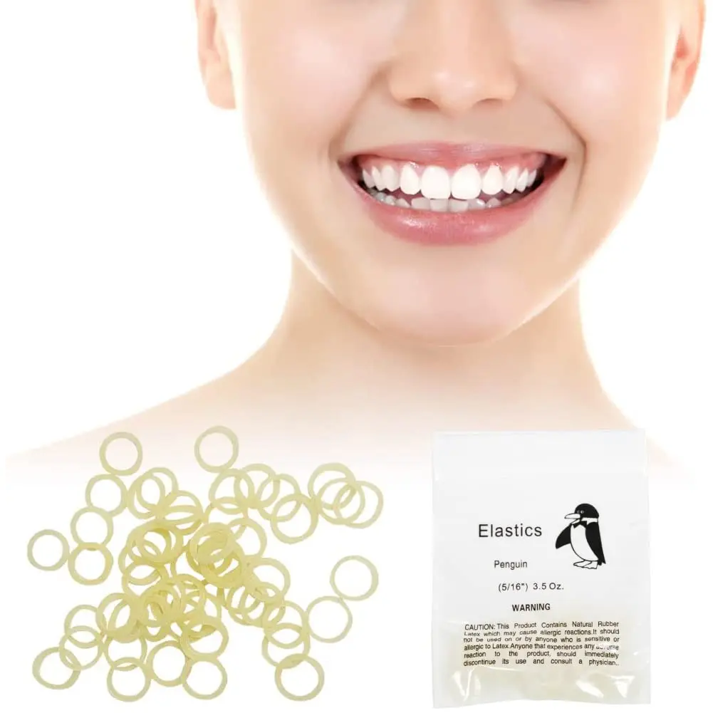 This pack contains 300 medium 3.5oz orthodontic elastic rubber bands, ideal for braces, gap closure, and even pet grooming or hair braiding.