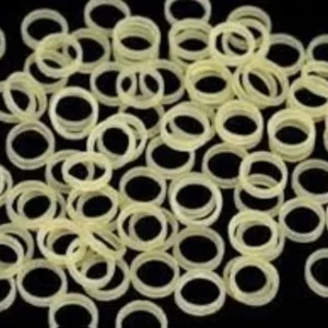 A pack of 100 super stretchy and durable orthodontic bands designed to close gaps between teeth.