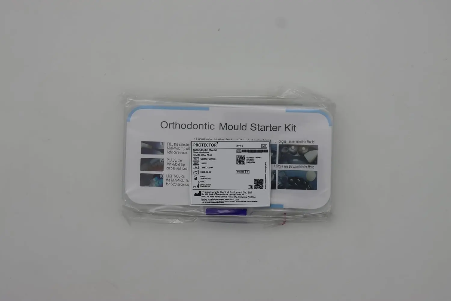 This orthodontic mold kit contains six different high quality molds for quickly creating aesthetic accessories like tubes and lingual retention buttons in just three easy steps, recommended by dentists.