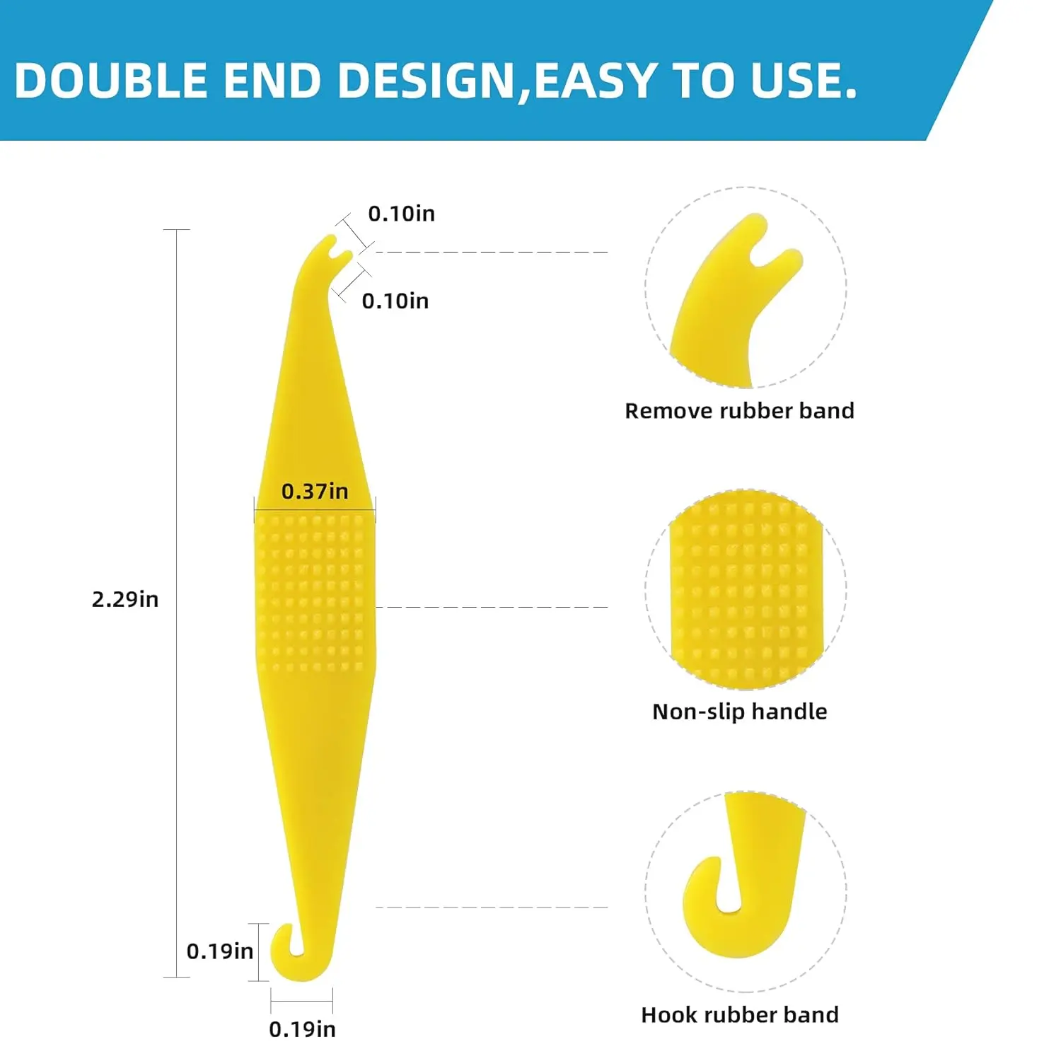 Clear 3/16 inch orthodontic elastic rubber bands apply a medium force of 3.5 oz to move teeth and correct bite problems like overbites and underbites.