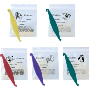 This 500 pack of orthodontic rubber bands is perfect for braces, hair braids, dreadlocks, and fixing tooth gaps, and includes elastic placers for easy use.