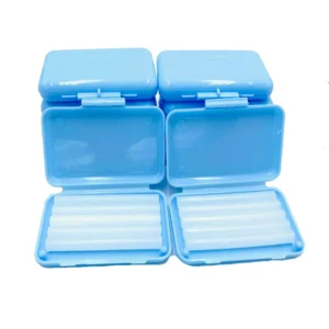 Ten boxes of clear orthodontic wax with mint scent offer temporary relief from braces irritation and gum protection.