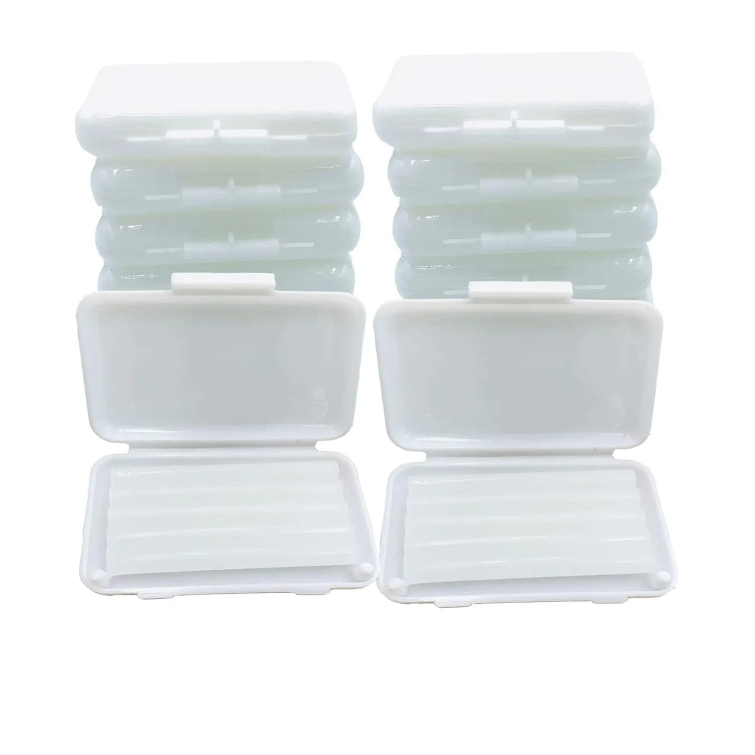 Ten boxes of clear orthodontic wax with mint scent offer temporary relief from braces irritation and gum protection.
