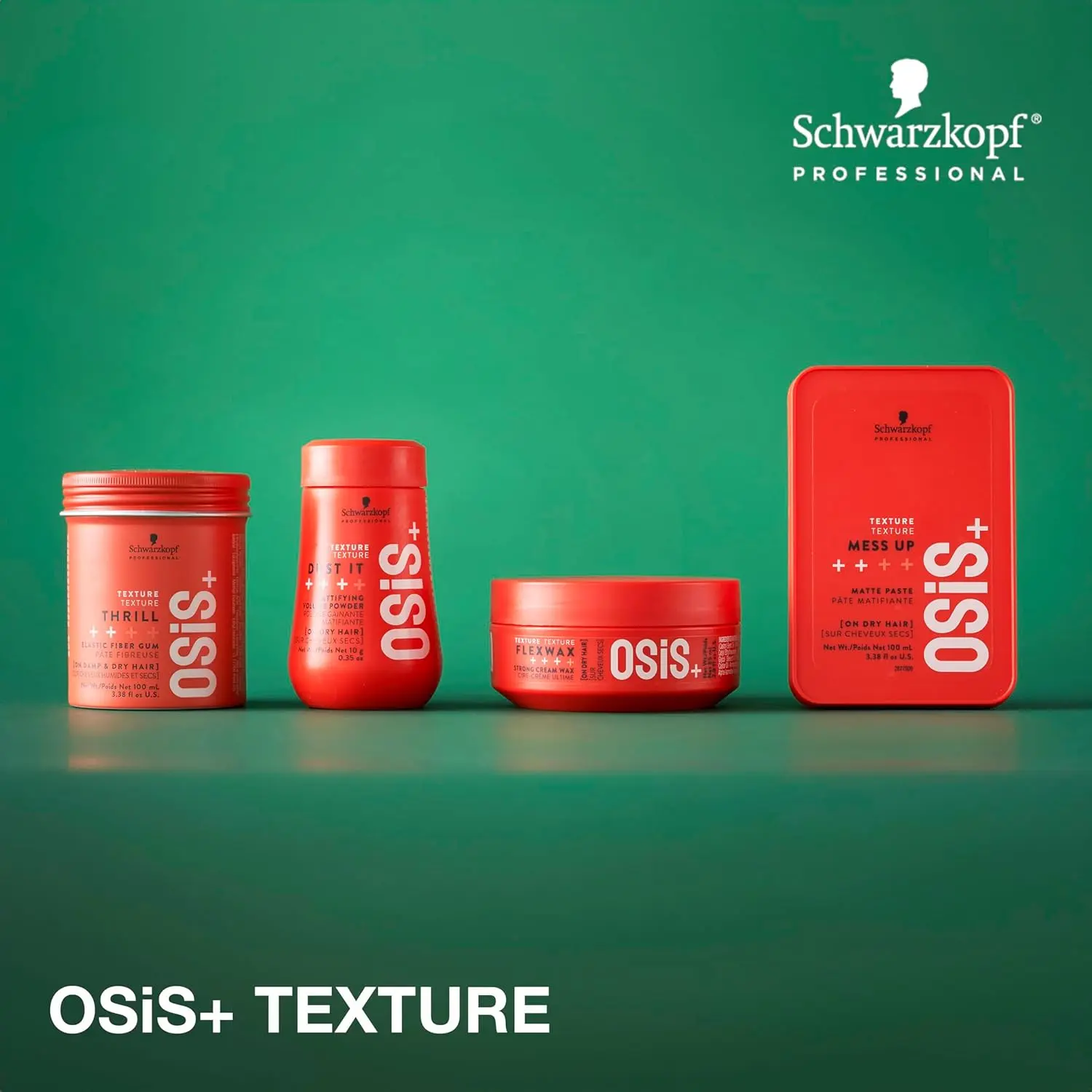 Schwarzkopf Osis Dust It Mattifying Powder provides long-lasting hold, strong texture, matte effect and strong control for hair separation.