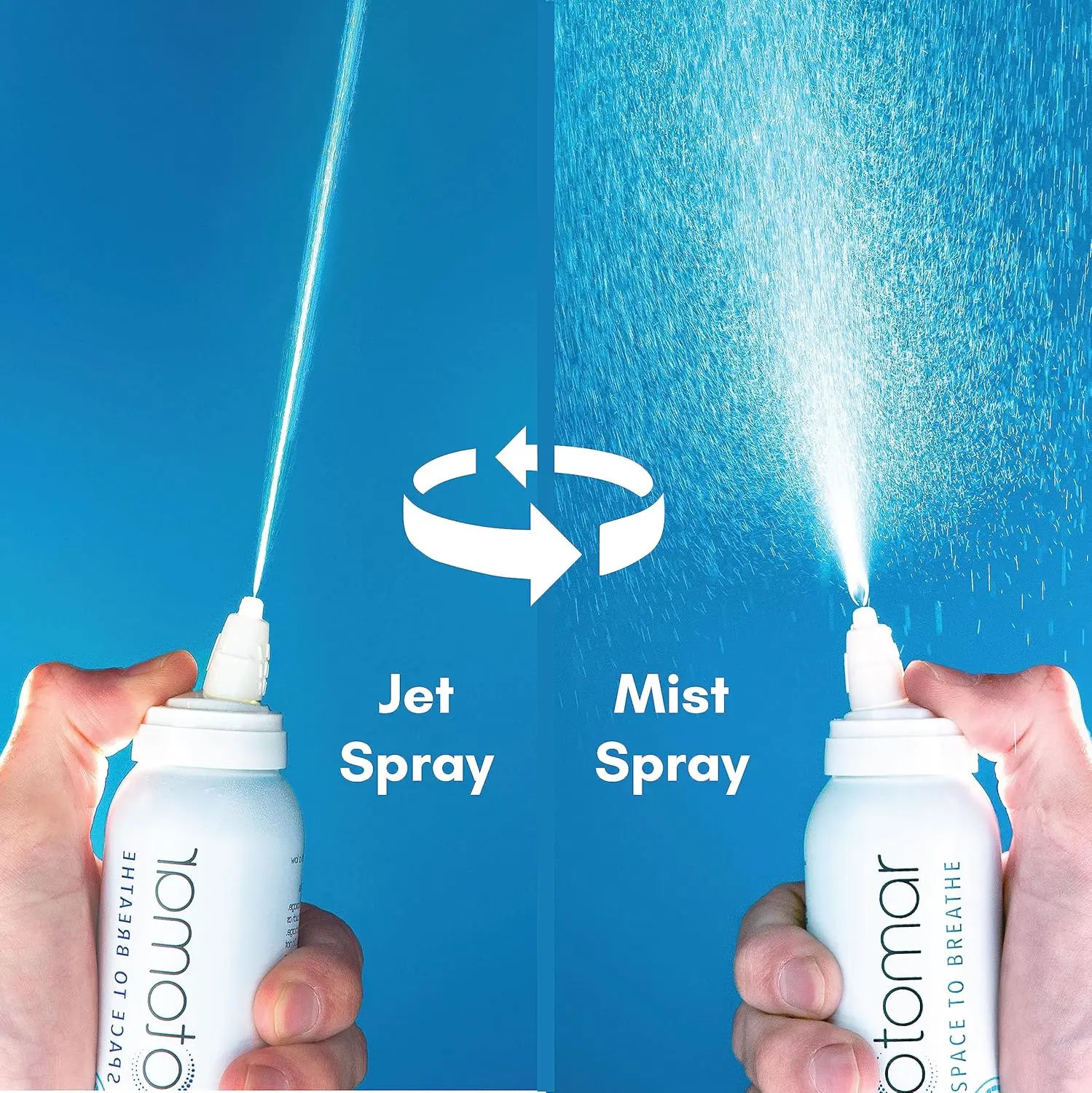 This two-pack of Otomar saline nasal spray provides natural allergy and sinus symptom relief by washing away impurities and moisturizing nasal passages for adults.