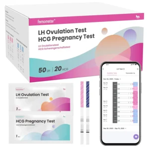 This kit includes 50 ovulation test strips and 20 pregnancy test strips for easy and accurate family planning at home.