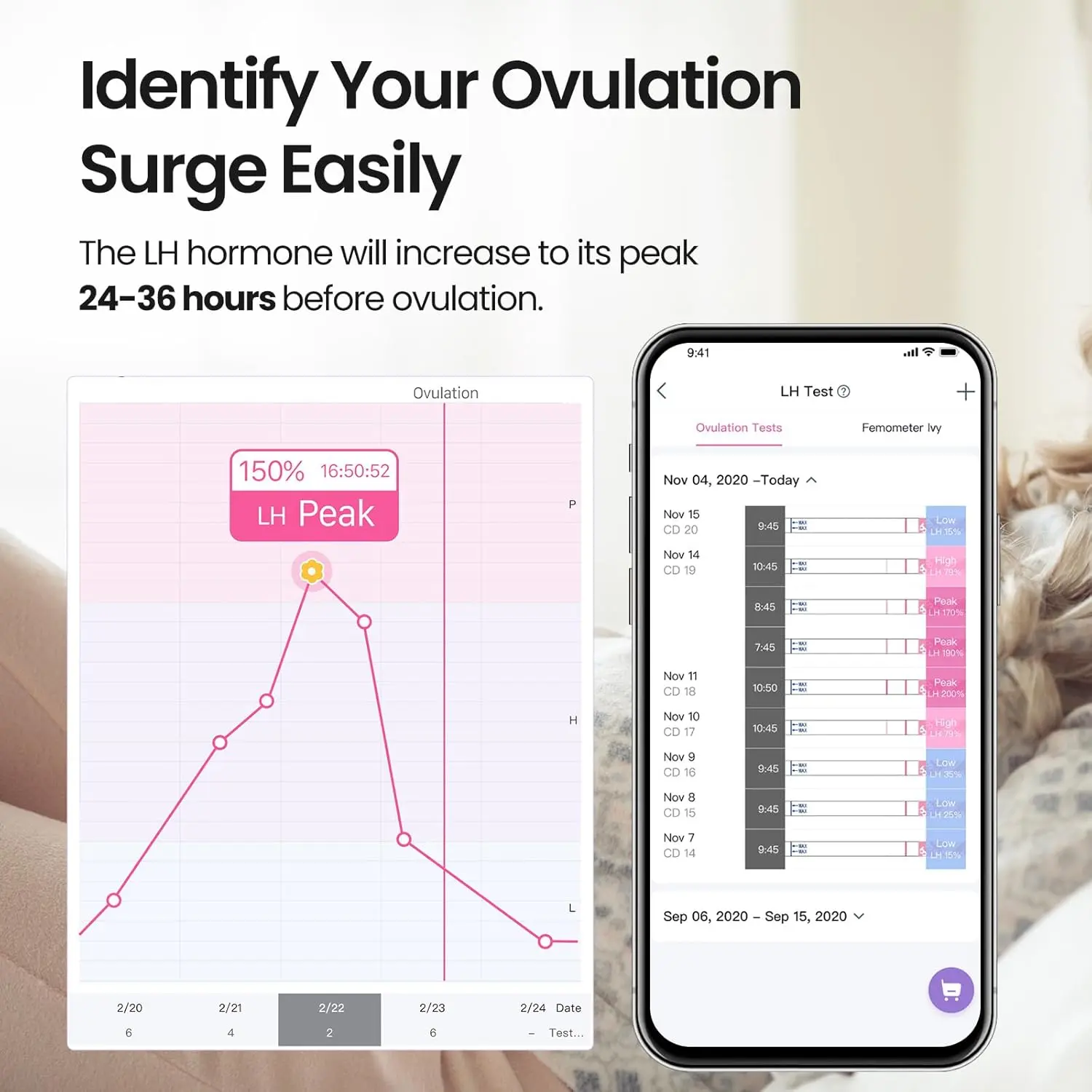 This kit includes 50 ovulation test strips and 20 pregnancy test strips for easy and accurate family planning at home.