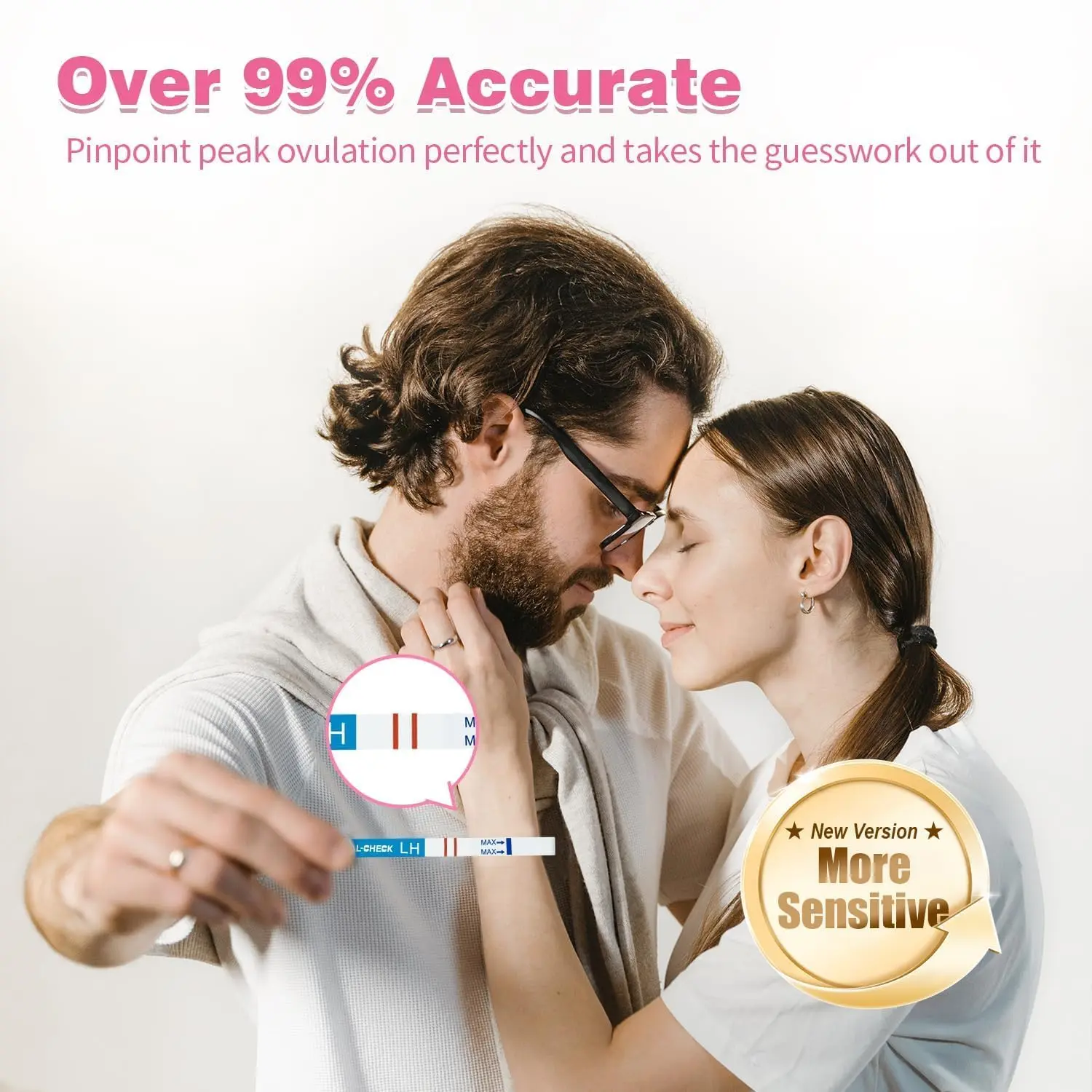 This ovulation test kit for women includes 50 LH test strips and free urine cups to easily and accurately predict ovulation at home.