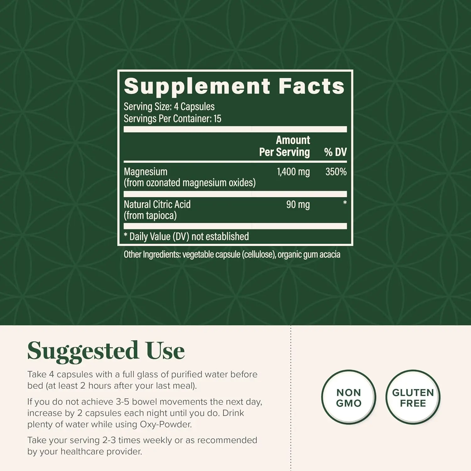 Global Healing Center Oxy-Powder colon cleanse capsules help detox your gut overnight and support proper digestion.