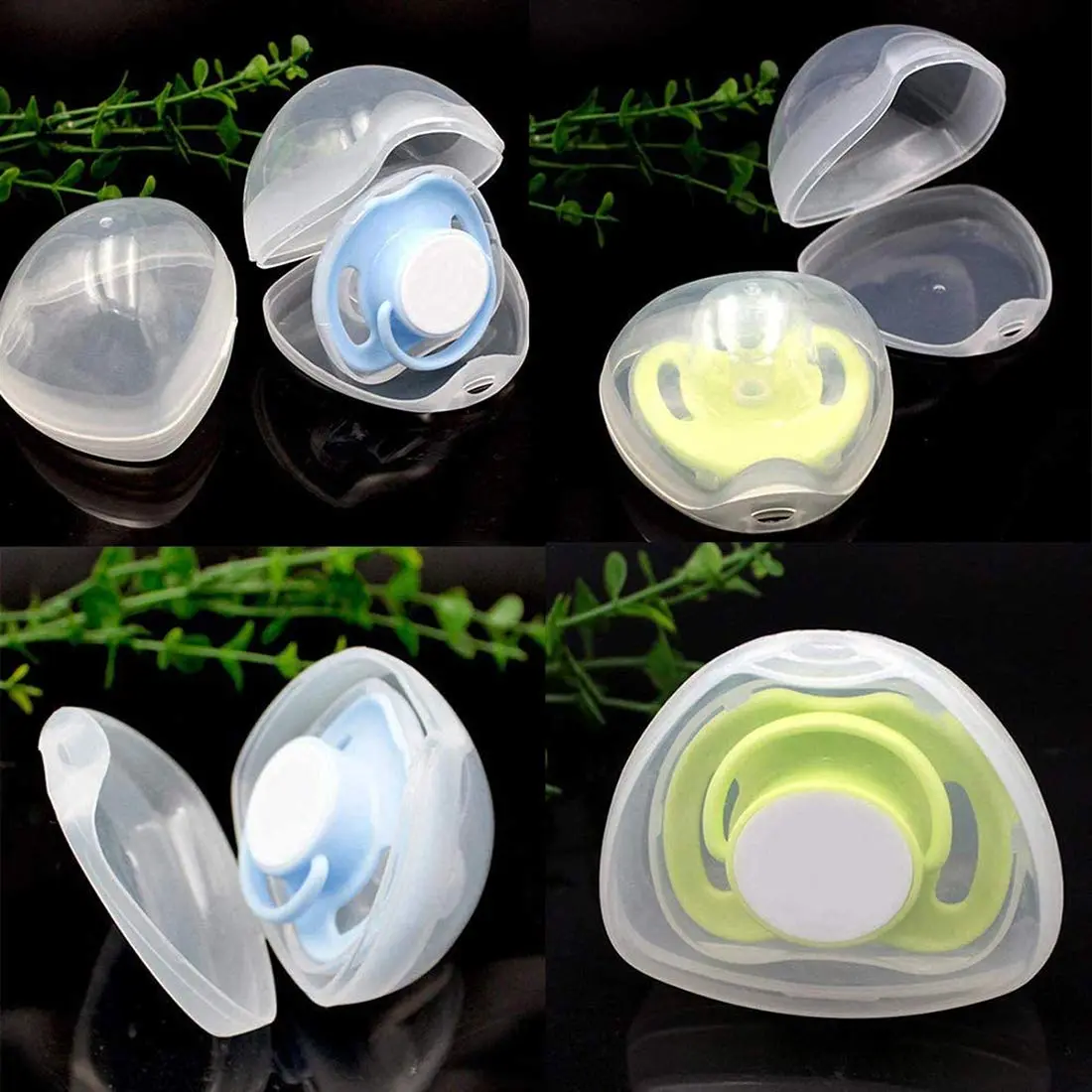 This transparent 5 pack of ELECDON pacifier cases keeps your baby's dummies clean and protected from dirt and bacteria while on the go.