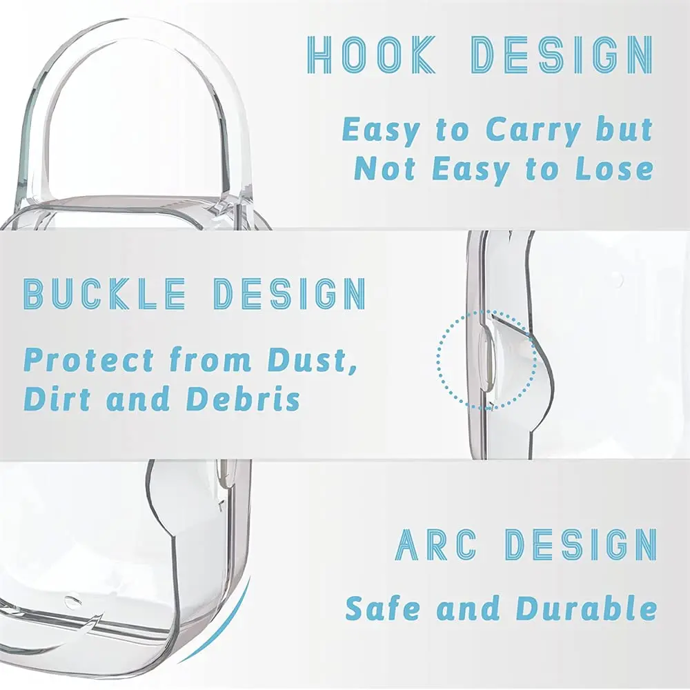 This three pack of BPA-free pacifier cases keeps your baby's pacifiers clean and easily accessible while on the go, protecting them from dust and dirt.