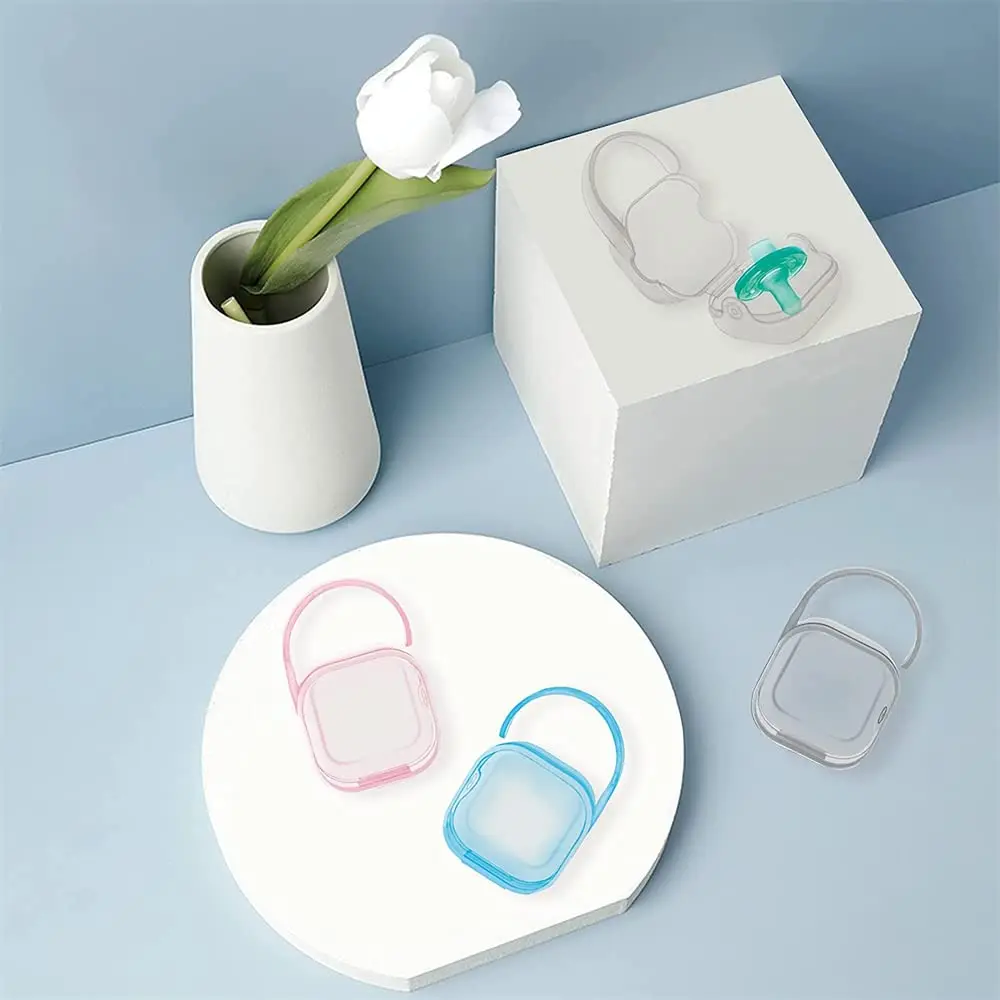 This three pack of BPA-free pacifier cases keeps your baby's pacifiers clean and easily accessible while on the go, protecting them from dust and dirt.