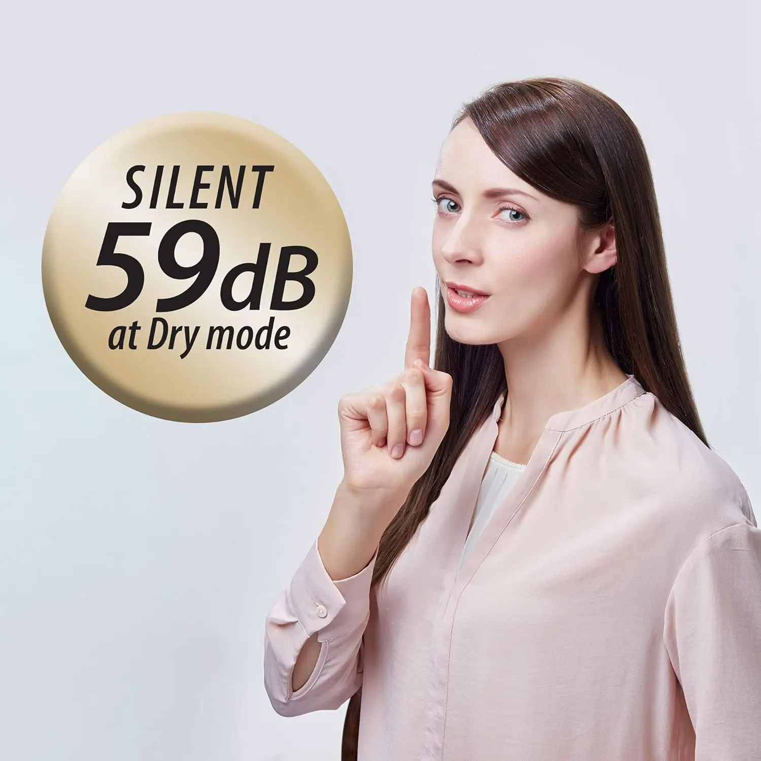 The Panasonic hair styler blow brush features a slim design and rubber sides to catch hair for effective styling with quiet operation.