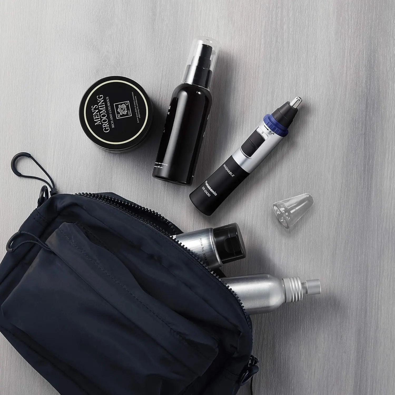 This Panasonic nose and ear hair trimmer features dual-edge blades for precise and detailed trimming, vortex cleaning, and wet/dry operation for convenient grooming.