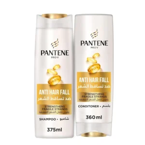 Pantene Pro-V Anti-Hair Fall shampoo and conditioner set strengthens weak hair, reduces hair fall and nourishes for thicker, healthier hair in just 14 days.