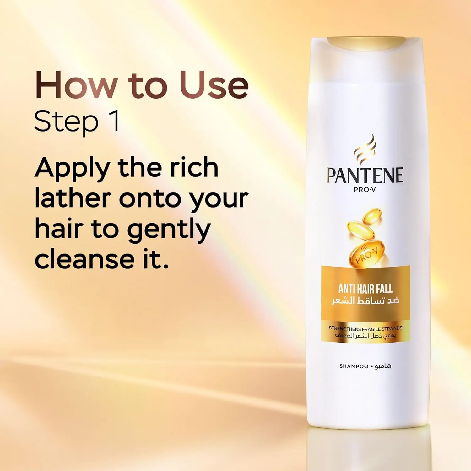 Pantene Pro-V Anti-Hair Fall shampoo and conditioner set strengthens weak hair, reduces hair fall and nourishes for thicker, healthier hair in just 14 days.