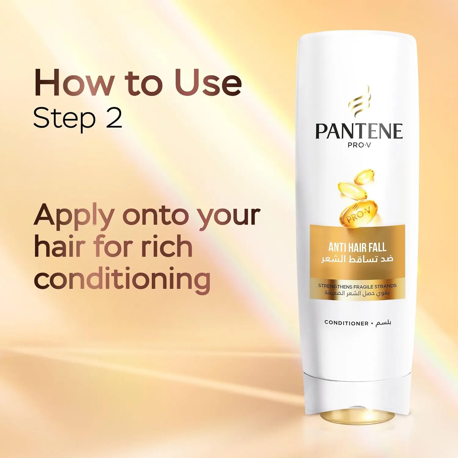 Pantene Pro-V Anti-Hair Fall shampoo and conditioner set strengthens weak hair, reduces hair fall and nourishes for thicker, healthier hair in just 14 days.