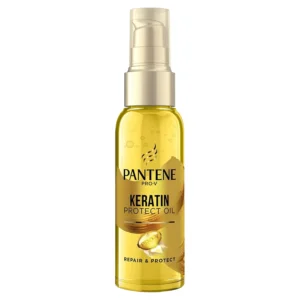 Pantene Pro-V Keratin Treatment hair oil infused with Vitamin E repairs styling damage, enhances shine, and protects dry, damaged hair, making it 10 times more resistant to breakage.