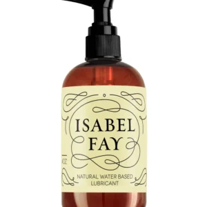 Isabel Fay 4oz bottle of natural, water-based personal lubricant for sensitive skin that is paraben and glycerin-free.