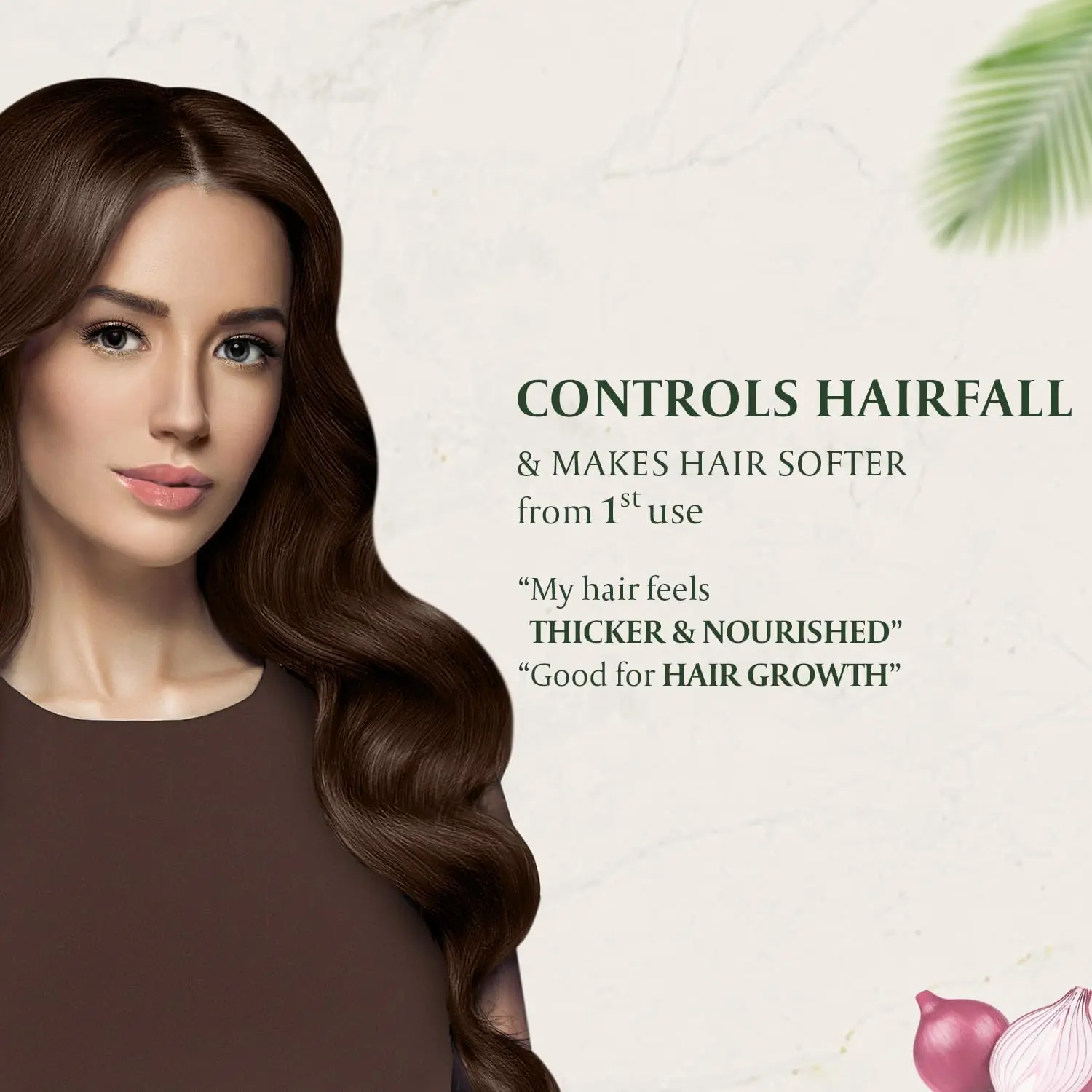 Parachute Advansed onion and coconut hair oil promotes healthy hair growth, reduces dandruff, and makes hair stronger.