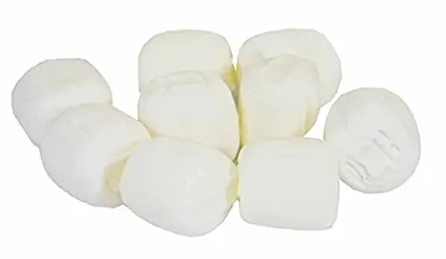 Six bags of Party Sweets white buttermints, individually wrapped, perfect as wedding favors or party decorations.