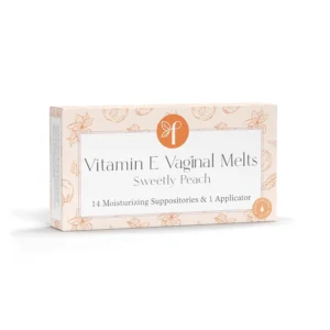 Femallay peach suppositories with cocoa butter and jojoba oil provide natural vaginal moisturizing and enhance intimacy with a sweet peach flavor.