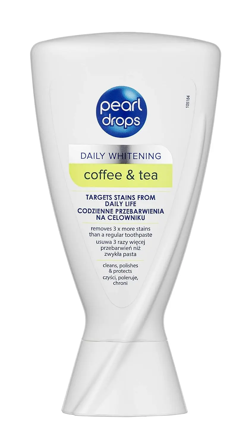 Pearl Drops Coffee & Tea 4D Whitening Toothpaste helps remove stains from coffee and tea consumption while freshening breath and preventing future stains.