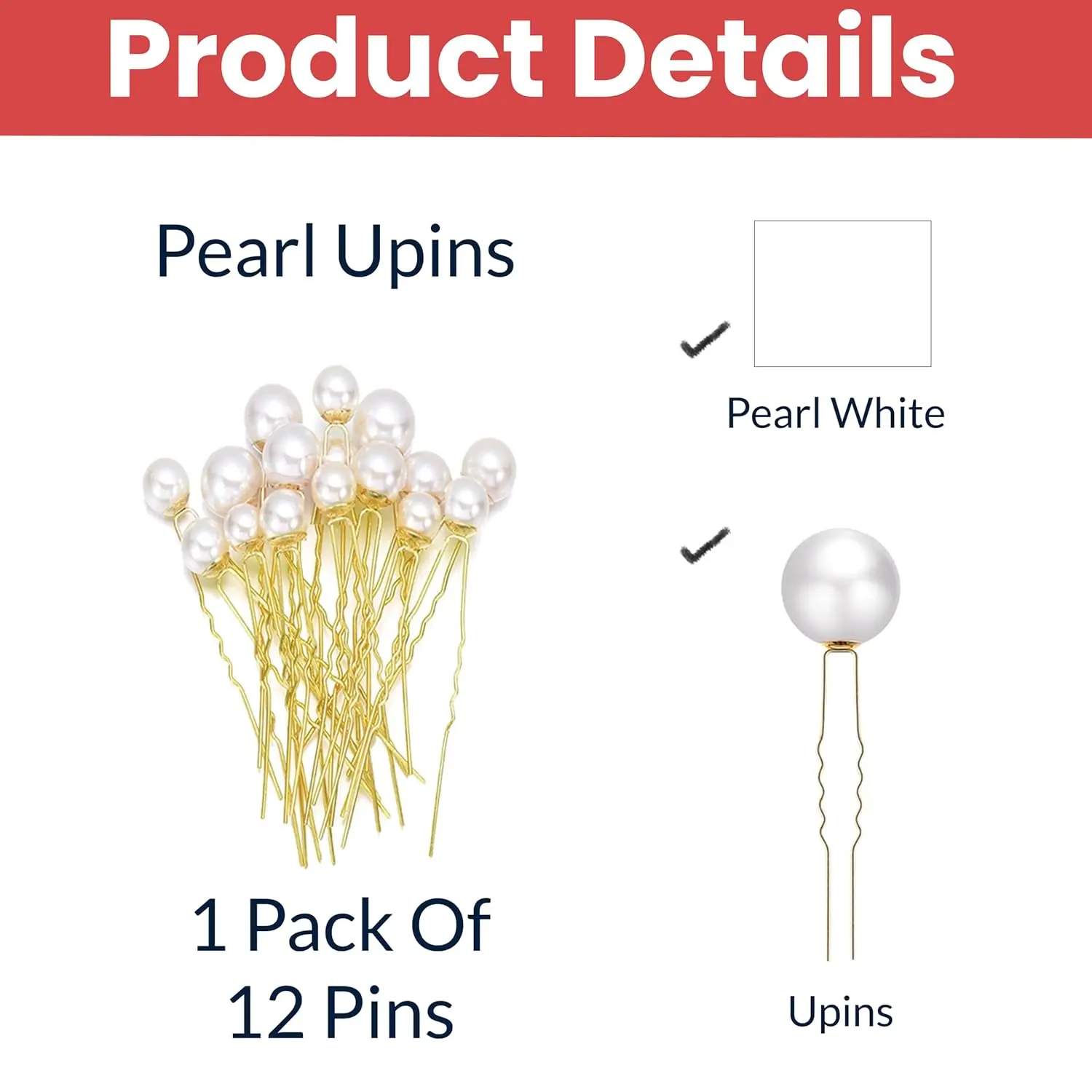 These elegant pearl hair pins add a touch of timeless sophistication to any hairstyle, perfect for weddings, parties, or everyday wear.