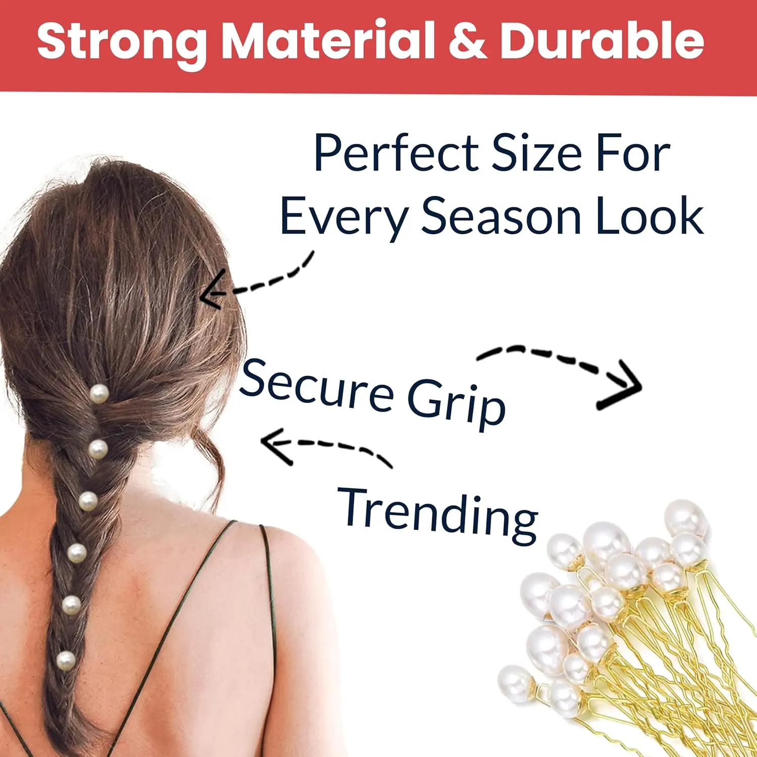 These elegant pearl hair pins add a touch of timeless sophistication to any hairstyle, perfect for weddings, parties, or everyday wear.