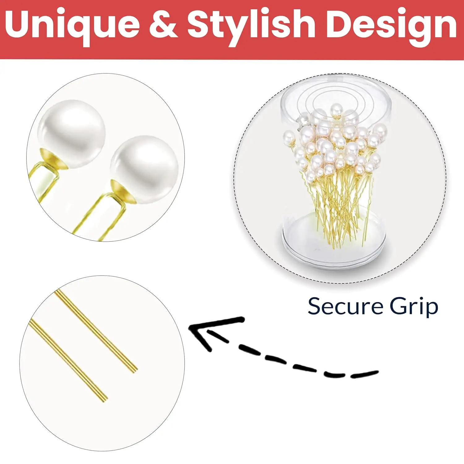 These elegant pearl hair pins add a touch of timeless sophistication to any hairstyle, perfect for weddings, parties, or everyday wear.