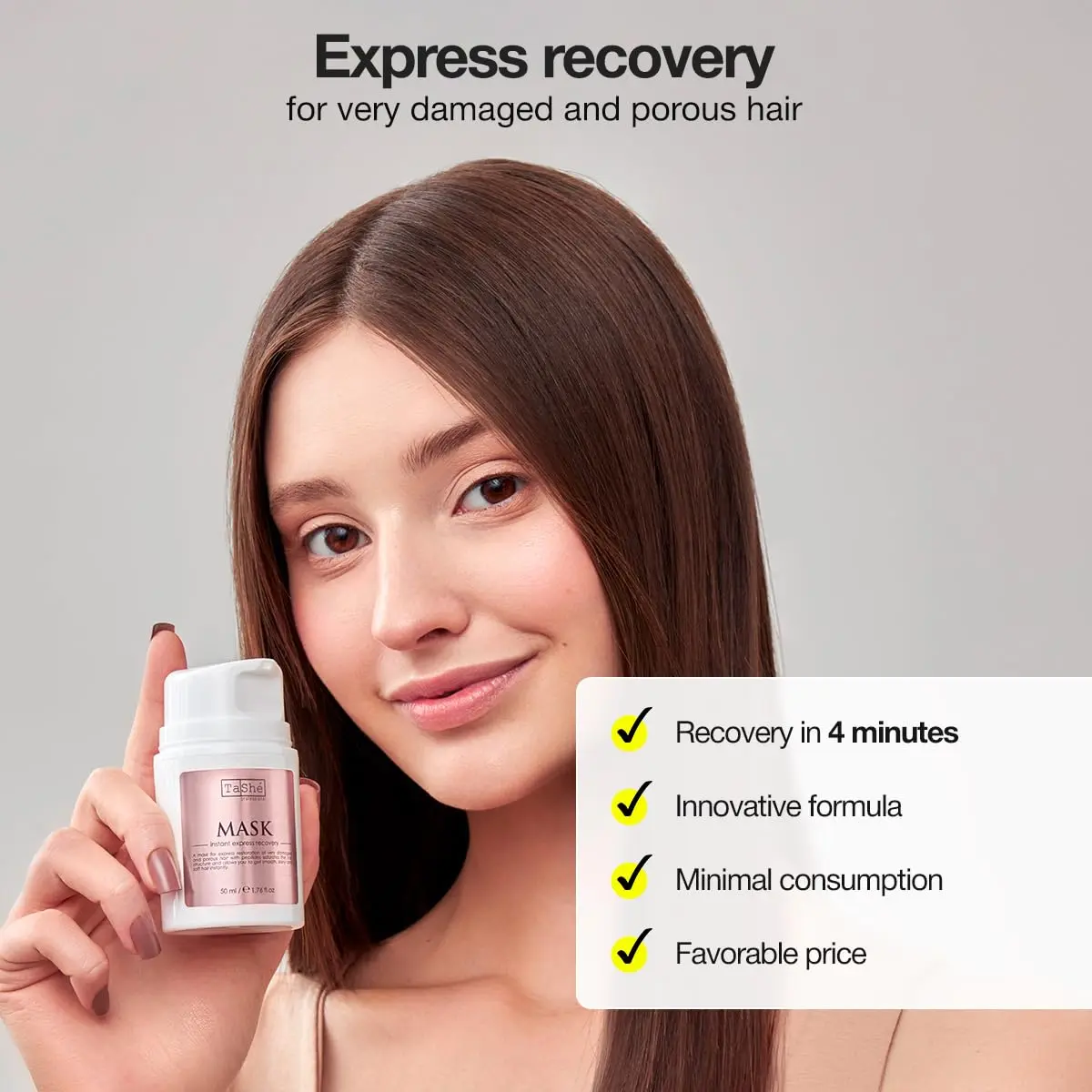 This peptide bond repair hair mask restores damaged hair, leaving it stronger, shinier, and healthier with a quick, leave-in treatment.