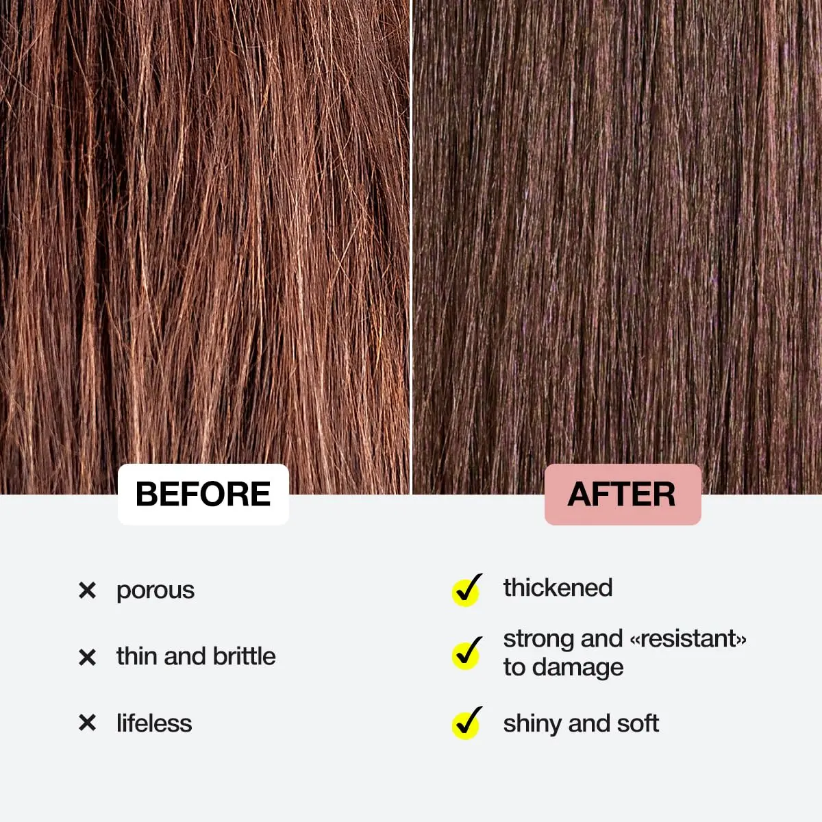 This peptide bond repair hair mask restores damaged hair, leaving it stronger, shinier, and healthier with a quick, leave-in treatment.